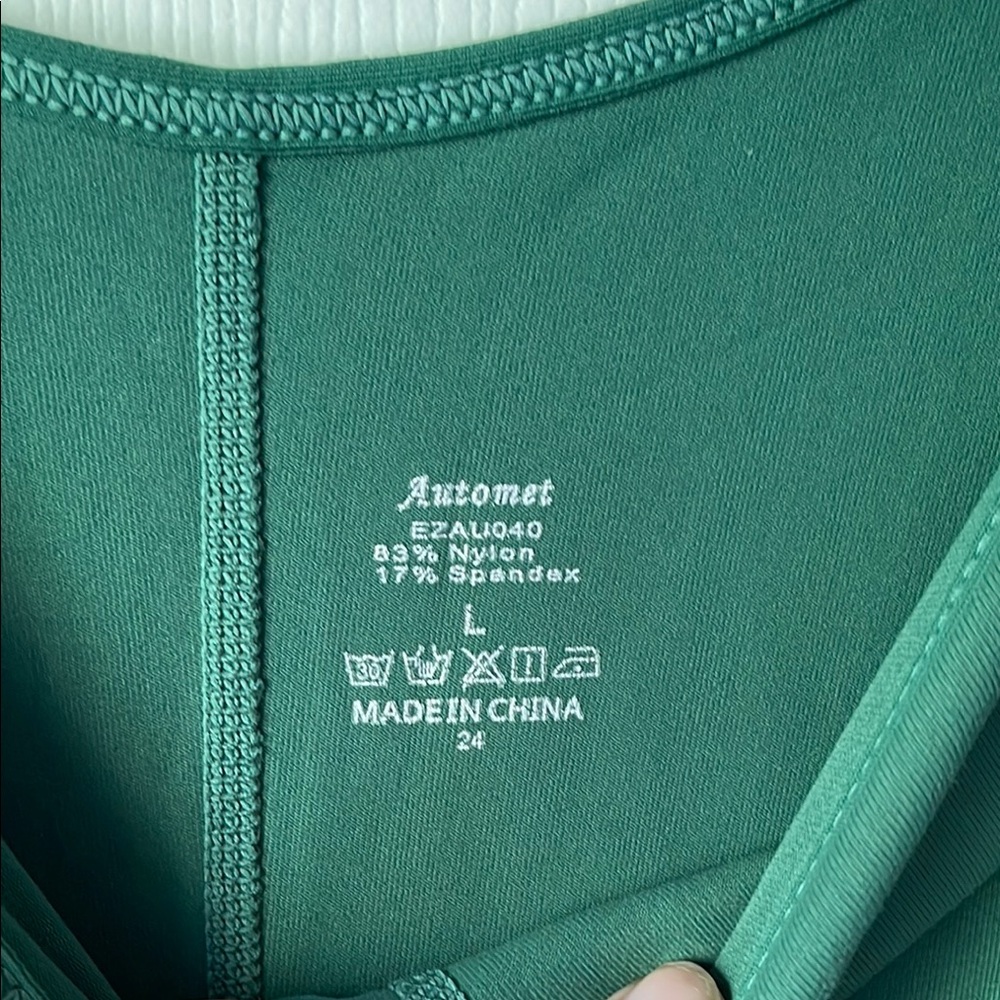 Green Bodycon Romper/unitard - Picture 2 of 4